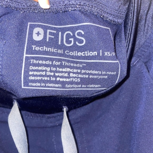 figs technical collection navy blue nursing jogger pants size(xs) - Picture 5 of 7